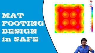 MATRAFT Footing design in SAFE [upl. by Yetnom]