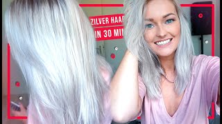 DIY Haar zilvergrijs verven in 30 min KeijzerSterk [upl. by Nylirehc]