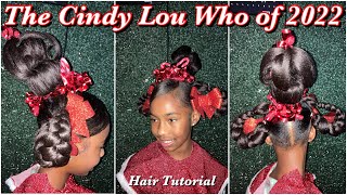 CINDY LOU WHO HAIR TUTORIAL  CHRISTMAS HAIRSTYLE  VLOGMAS [upl. by Ynetruoc]