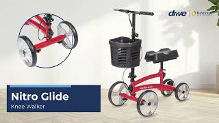 Nitro® Glide Knee Walker by Drive Medical [upl. by Cindra]