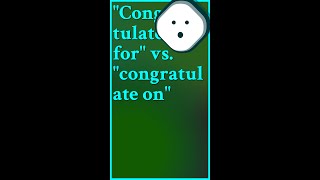 According to Oxford Dictionaries Online the verb congratulate collocates with both prepo shorts [upl. by Kobi728]