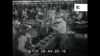 1930s Detroit car factory production lines manufacturing [upl. by Faydra]