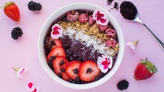 Creamy Acai Smoothie Bowl using Navitas Organics Acai Powder [upl. by Otsuaf]