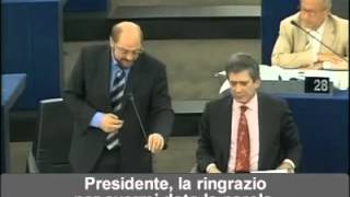 La figuraccia di Berlusconi al Parlamento Europeo [upl. by Olimac]