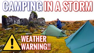 Wild Camping in a Storm on Dartmoor A Wet and Windy Winter Wild Camp [upl. by Wilinski]