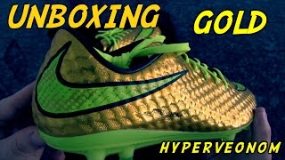 Nike Hypervenom Phantom Gold  NEYMAR Edition  Unboxing by 10BRA [upl. by Bilat]