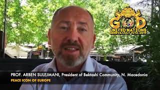 PROF ARBEN SULEJMANI PEACE ICON OF EUROPE [upl. by Ailahk431]