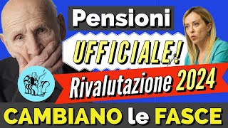 PENSIONI 👉 UFFICIALE❗️ NUOVE FASCE RIVALUTAZIONE 2024  Bozza legge di Bilancio 📑 ✅ [upl. by Ainecey102]