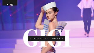 Gigi Hadid  Top 10 Runway Moments [upl. by Elconin]