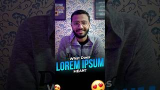 What Does Lorem Ipsum Mean 🤔 qadirsgraphics loremipsum [upl. by York639]