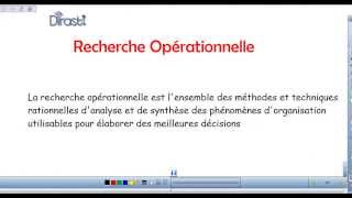 Dirasticom Cest quoi la recherche opérationnelle  Théorie des graphes part 1 [upl. by Mungam865]