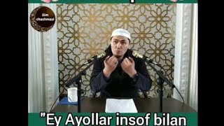 Umar qori Ayollar yahshilab tinglang [upl. by Bortz69]