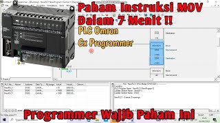 Belajar Instruksi MOV Pada PLC Omron CX Programmer  mudah dan cepat paham [upl. by Ainitsirk]