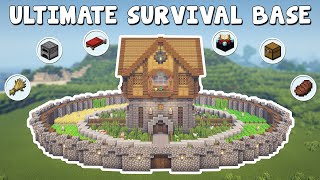 Minecraft  Ultimate Survival Base Tutorial How to Build [upl. by Aikrahs]