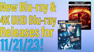 New Bluray amp 4K UHD Bluray Releases for November 21st 2023 [upl. by Ylimme906]