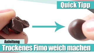 Quick Tipp Trockenes Fimo wieder weich machen  Anielas Fimo [upl. by Glaser]