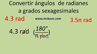 ¿Cómo convertir Radianes a Grados sexagesimales [upl. by Eneli]