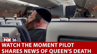 Death of Queen Elizabeth II announced on flight heading to London [upl. by Ioyal]