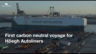 First carbon neutral voyage for Höegh Autoliners [upl. by Aroz]