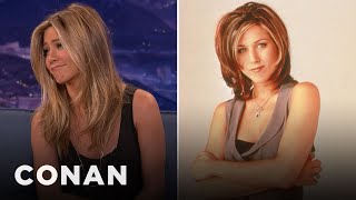 How Jennifer Aniston Felt About quotThe Rachelquot Haircut  CONAN on TBS [upl. by Llenrub]