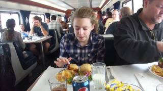 Amtrak Empire Builder lunch in the dining car [upl. by Linnell]