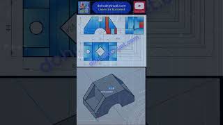 HOW TO DRAW AUTOCAD 3D  CAD SOLID BLOCKS  Short autocadforbeginners [upl. by Con708]