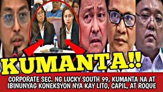 NAKU LITO LAPID AT JING CAPIL NAWALA ANG ANGAS MATAPOS IPAHAMAK NG CORPORATE SEC NG LUCKY SOUTH [upl. by Nnylkoorb236]