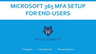 EndUser walkthrough for setting up MFA on Microsoft 365 [upl. by Keryt]