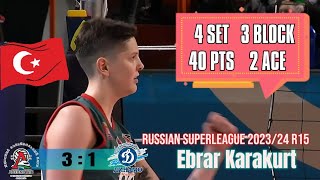 Russian Superleague 202324 R15 Lokomotiv Kaliningrad vs Dinamo Moscow Ebrar Karakurt [upl. by Ecal]