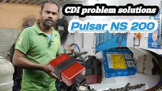 cdi problem in motorcycle  CDI check  Pulsar NS 200  current problem [upl. by Ainat]