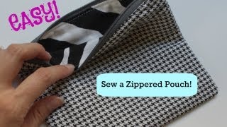 How to Sew a Basic Zippered Pouch [upl. by Georgia]