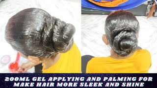 200ml Gel Applying palming hairplay sleekhairstyles  To buy this full video Wtsap 91 9154004797 [upl. by Senoj]