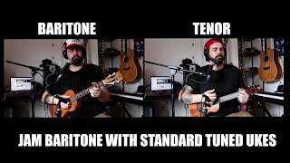 Baritone Ukulele Tutorial  Know The Chords and Jam with Standard Tuned Ukuleles [upl. by Eenej]