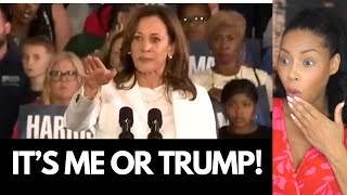 Shut up Im Talking Kamala Harris SNAPS at Rally Protestors [upl. by Atteuqihc]