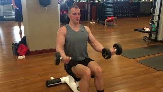 LTF Seated Underhand Dumbbell Front Raise [upl. by Yenffit889]