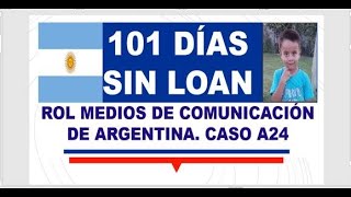 ROL MEDIOS DE COMUNICACIÓN DE ARGENTINA A 101 DÍAS SUSTRACCIÓN NIÑO LOAN CASO A24 [upl. by Brunell64]