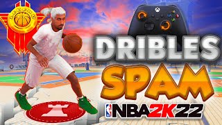 TUTORIAL DE DRIBLES SPAM SEASON 9 NBA 2K22  TUTORIAL DE DRIBLE GOD AVANÇADO COM HANDCAM [upl. by Celeski]