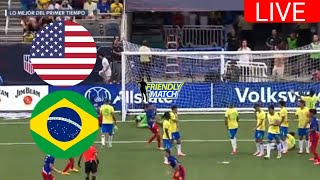 🔴LIVE  USA vs Brazil  International Friendly 2024  Full Match Streaming [upl. by Aalst]