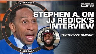 Stephen A remains CRITICAL of the LeBron JamesJJ Redick podcast optics 👀  First Take [upl. by Nahsez]