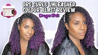 ORS CURLS UNLEASHED COLOR BLAST DRAGON FRUIT REVIEW  Hair Wax On Natural Hair [upl. by Ahser]