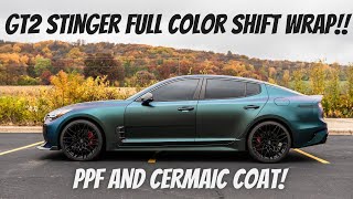 FULL COLOR SHIFT WRAP ON 2023 GT2 STINGER AMAZING FINISH [upl. by Joachim]