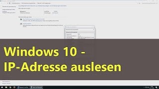 Windows 10 IPAdresse auslesen [upl. by Bloxberg105]