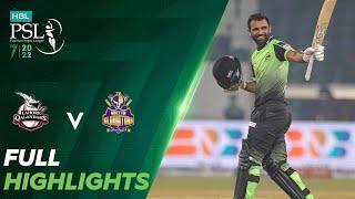 Full Highlights  Lahore Qalandars vs Quetta Gladiators  Match 20  HBL PSL 7  ML2T [upl. by Seline]