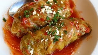 Lambage Rolls  Lamb amp Rice Stuffed Cabbage Rolls with Almonds and Currants [upl. by Bigner]