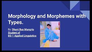 Basic Concept of Morphology and Morphemes with their types By Dhani Bux Mangrio [upl. by Weihs]