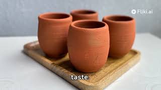 Artisanal Organic Clay Glass Set for Tea  Handcrafted Kulhad Cups Clay Tumblers Wine Glass [upl. by Bouley]