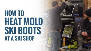 How To Heat Mold Ski Boots At A Ski Shop [upl. by Eedyah]