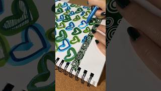 ASMR Doodling with Shiny Metallic Markers ✨asmrart sketchbook satisfying [upl. by Essilrahc160]