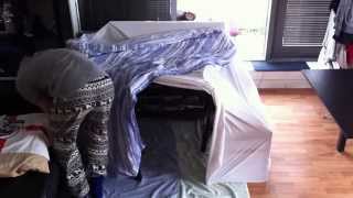 HOW TO BUILD A SIMPLE BLANKET FORT [upl. by Ohcamac]