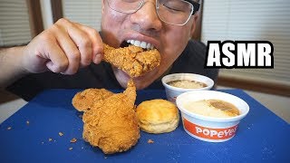 POPEYES FRIED CHICKEN CRUNCHY ASMR  SATISFYING EATING SOUNDS [upl. by Ledah636]